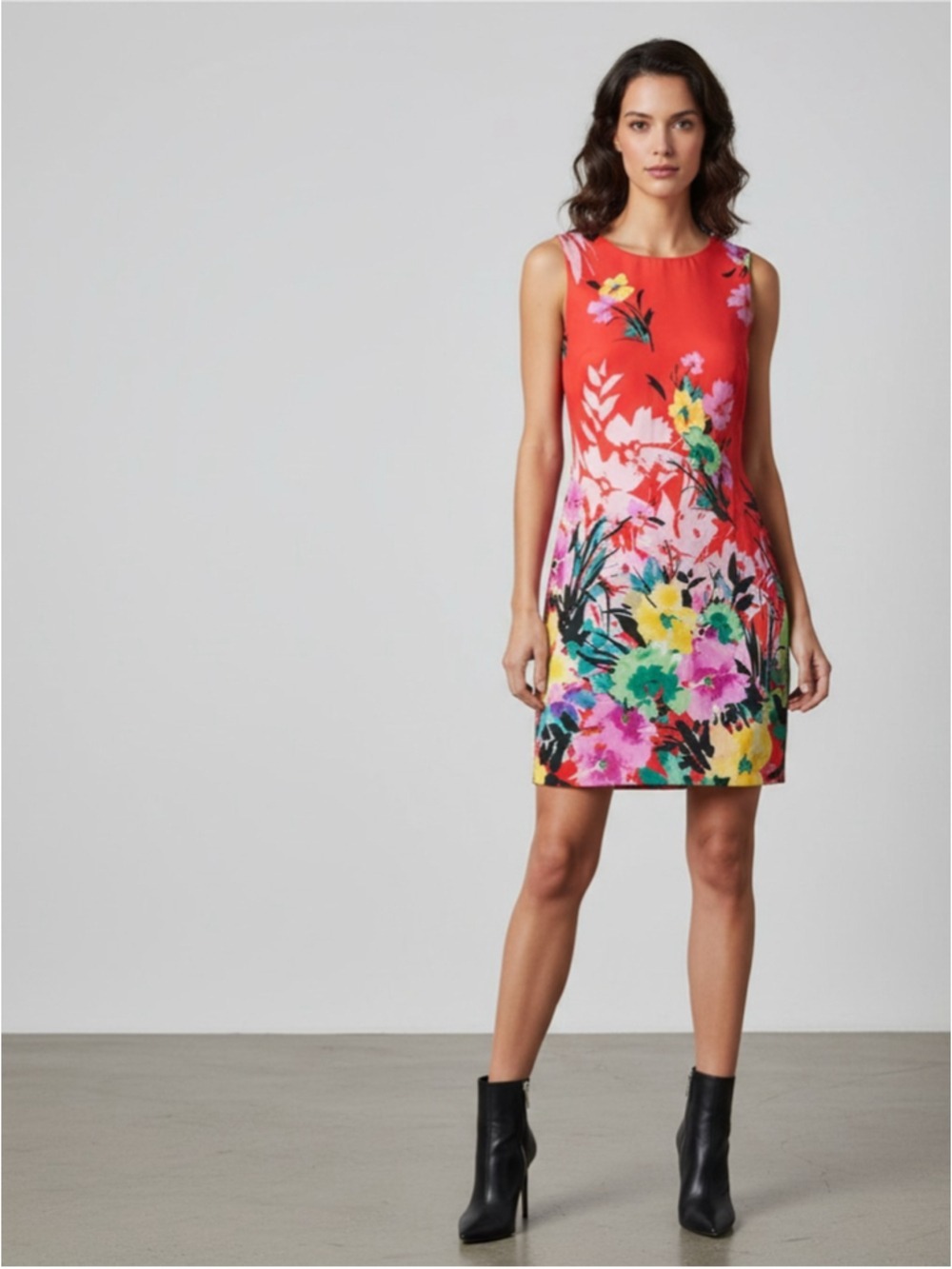 Emma & Michele Floral Dress Size 8 Red